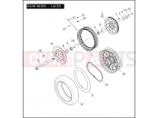 Harley-Davidson 2009 DYNA DYNA LOW RIDER  - FXDL REAR WHEEL - LACED