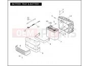 Harley-Davidson 2008 DYNA DYNA STREET BOB  - FXDB BATTERY TRAY & BATTERY