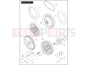 Harley-Davidson 2008 SOFTAIL NIGHT TRAIN  - FXSTB FRONT WHEEL (1 OF 2)