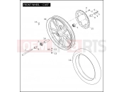 HARLEY-DAVIDSON DYNA SUPER GLIDE CUSTOM  - FXDC FRONT WHEEL - CAST