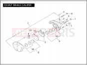 FRONT BRAKE CALIPER - Harley-Davidson CVO VR DESTROYER - VRXSE 2006