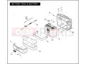 Harley-Davidson 2006 DYNA DYNA 35TH ANV SUPER GLIDE  - FXD35 BATTERY TRAY & BATTERY