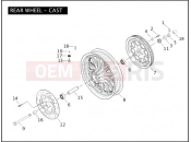 Harley-Davidson 2005 DYNA DYNA SUPER GLIDE  - FXD REAR WHEEL - CAST