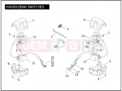 HARLEY-DAVIDSON DYNA SUPER GLIDE CUSTOM  - FXDC HANDLEBAR SWITCHES