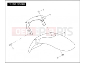 Harley-Davidson 2005 VRSC VRSCB V-ROD  - VRSCB FRONT FENDER