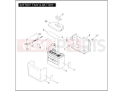 HARLEY-DAVIDSON DYNA SUPER GLIDE  - FXD BATTERY TRAY & BATTERY