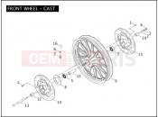 Harley-Davidson 2004 DYNA DYNA SUPER GLIDE  - FXDI FRONT WHEEL - CAST