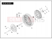 Harley-Davidson 2004 POLICE DYNA DEFENDER  - FXDP REAR WHEEL