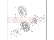 HARLEY-DAVIDSON ELECTRA GLIDE CLASSIC  - FLHTC REAR WHEEL