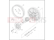FRONT WHEEL - Harley-Davidson CVO DYNA SUPER GLIDE - FXR2 1999