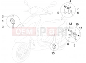 PIAGGIO Fly 150 (LBMM57) Remote control switches - Battery - Horn