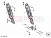 BMW Motorrad BMW 2023 C models C 400 X 21 (0C31, 0C33) Spring strut, rear | Spring strut, rear