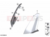 BMW Motorrad BMW 2023 C models C 400 X 21 (0C31, 0C33) Side trim panel front top | Side trim panel front top