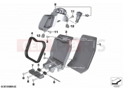 BMW Motorrad BMW 2023 C models C 400 X 21 (0C31, 0C33) Storage compartment trim legshield | Storage compartment trim legshield
