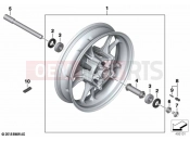 BMW Motorrad BMW 2023 C models C 400 X 21 (0C31, 0C33) Front wheel | Front wheel