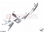 BMW Motorrad BMW 2023 C models C 400 X 21 (0C31, 0C33) Trim panel components WN2K granite grey | Trim panel components WN2K granite grey