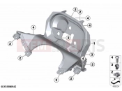BMW Motorrad BMW 2020 C models C 400 X 21 (0C31, 0C33) Instruments combination covering | Instruments combination covering