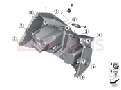 BMW Motorrad BMW 2020 C models C 400 X 21 (0C31, 0C33) Legshield, upper | Legshield, upper