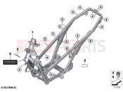 BMW Motorrad BMW 2020 C models C 400 X 21 (0C31, 0C33) Main frame | Main frame