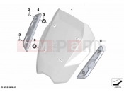 BMW Motorrad BMW 2020 C models C 400 X 21 (0C31, 0C33) Windshield / mounting | Windshield / mounting