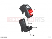BMW Motorrad BMW 2020 C models C evolution (0C03) Multifunction switch right button grey | Multifunction switch right button grey