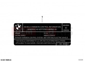 BMW Motorrad BMW 2021 C models CE04 (0C51, 0C53) Label 