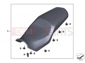 BMW Motorrad BMW 2022 F models F 750 GS (0B08, 0B18) Seat bench 2 | Seat bench 2