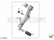 BMW Motorrad BMW 2020 F models F 750 GS (0B08, 0B18) Gearshift lever, adjustable | Gearshift lever, adjustable