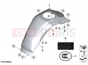 Tank cover, middle - BMW Motorrad F 850 GS (0B09, 0B19) 2023