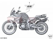 Stick-on label 2 - BMW Motorrad F 850 GS (0B09, 0B19) 2023