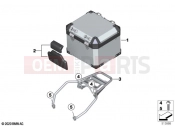 Aluminium topcase - BMW Motorrad F 850 GS (0B09, 0B19) 2023