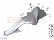 BMW Motorrad BMW 2021 F models F 850 GS Adv. (0K04) Fairing side sections | Fairing side sections