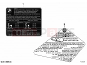 BMW Motorrad BMW 2023 F models F 900 R A2 (0K31) Label 