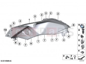 BMW Motorrad BMW 2022 F models F 900 XR A2 (0K41) Fairing side panel, front | Fairing side panel, front
