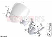 BMW Motorrad BMW 2022 K models K 1600 Bagger 22 (0F61, 0F63) Windshield / mounting | Windshield / mounting