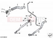 BMW Motorrad BMW 2022 K models K 1600 Bagger 22 (0F61, 0F63) Cooling system coolant hoses | Cooling system coolant hoses