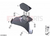 BMW Motorrad BMW 2022 K models K 1600 Bagger 22 (0F61, 0F63) Backrest pad with backrest | Backrest pad with backrest
