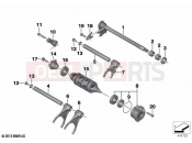 BMW Motorrad BMW 2020 M models M 1000 RR (0E71,0E73) 6-speed gearbox shift components | 6-speed gearbox shift components