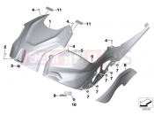 BMW Motorrad BMW 2020 M models M 1000 RR (0E71,0E73) Panel, fuel tank 2 | Panel, fuel tank 2