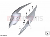 BMW Motorrad BMW 2020 M models M 1000 RR (0E71,0E73) Rear side panel | Rear side panel