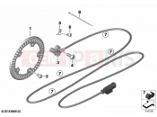 BMW Motorrad BMW 2020 M models M 1000 RR (0E71,0E73) Rotational-speed sensor, rear | Rotational-speed sensor, rear