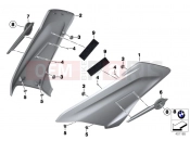 BMW Motorrad BMW 2021 R models R 1250 RT 20 (0L01, 0L03) Side trim panel | Side trim panel