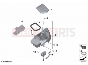 BMW Motorrad BMW 2021 R models R 1250 RT 20 (0L01, 0L03) Storage compartment, left | Storage compartment, left