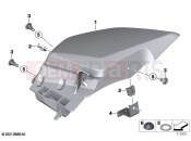 BMW Motorrad BMW 2021 R models R 1250 RT 20 (0L01, 0L03) Trim, storage compartment, right | Trim, storage compartment, right