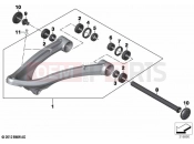BMW Motorrad BMW 2021 R models R 1250 RT 20 (0L01, 0L03) Trailing arm | Trailing arm
