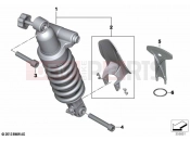BMW Motorrad BMW 2021 R models R 1250 RT 20 (0L01, 0L03) Spring strut, rear | Spring strut, rear