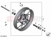 BMW Motorrad BMW 2021 R models R 1250 RT 20 (0L01, 0L03) Cast rim, front | Cast rim, front