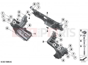 BMW Motorrad BMW 2021 R models R 1250 RT 20 (0L01, 0L03) Clothes holder, front | Clothes holder, front