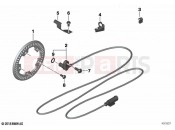 BMW Motorrad BMW 2021 R models R 1250 RT 20 (0L01, 0L03) Speed sensor, front | Speed sensor, front