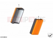 BMW Motorrad BMW 2021 R models R 1250 RT 20 (0L01, 0L03) Rear reflector yellow side front | Rear reflector yellow side front